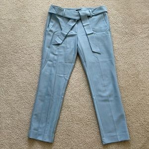 Like New Light Blue LOFT Marisa Straight Pant with Belt
